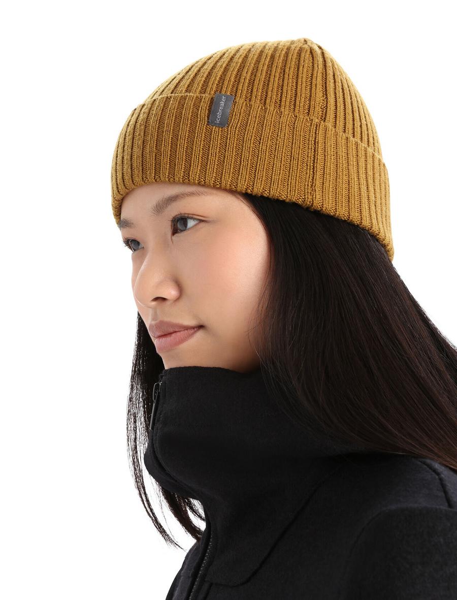 Men's Icebreaker Unisex Merino Rixdorf Cuff Beanie Hats Clove | CA 1841KORI